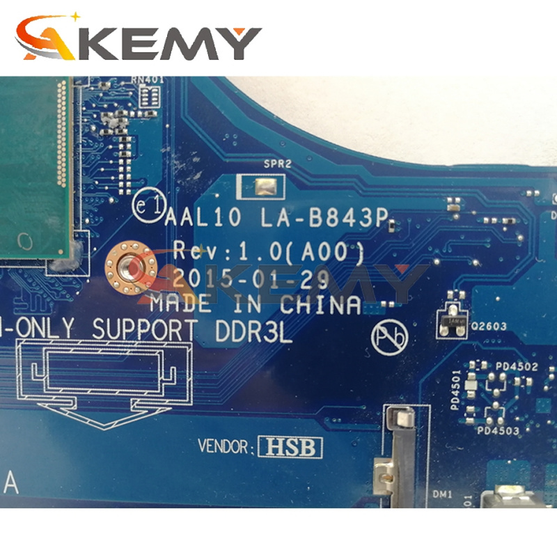 筆記本電腦Akemy LA-B843P 適用於 DELL Inspiron 5558 5458 5758 筆記本電腦主板 I5-5200U CN-0FRV68 FRV68 主板 100%Tested