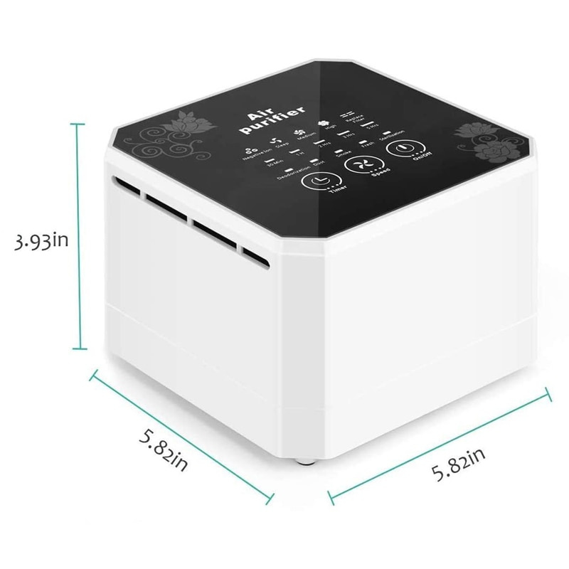 空氣淨化器3層過濾負離子淨化3檔風智能定時器低噪音USB電源家用台式便攜