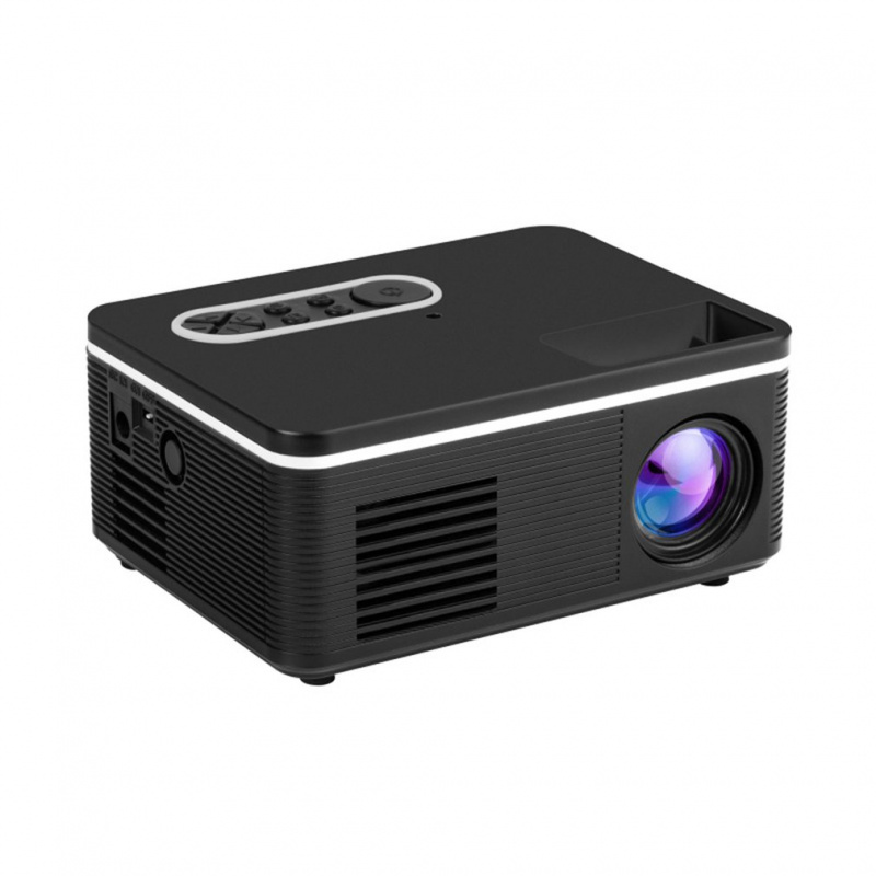 投影機EU Small Mini Projector Home LED Portable Mini Projector High Definition 1080P Projector Media Player Built-in Speakers