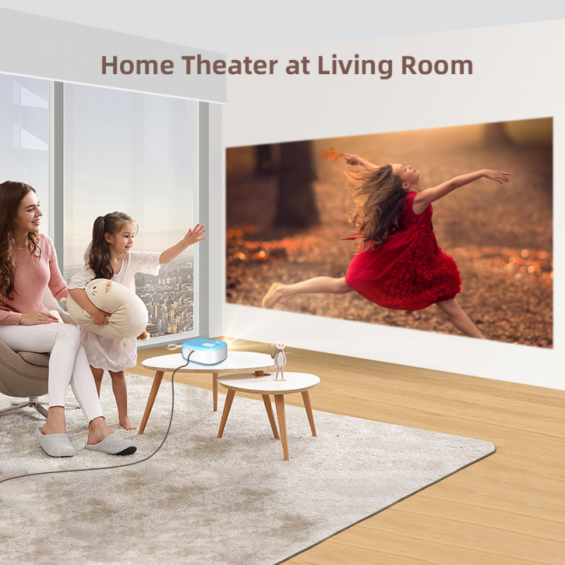 投影機BYINTEK C520 Pocket Pico Portable LCD Video Movie Multimedia Home Theater Mini LED HD 1080P Projector with Handle for 4K Cinema