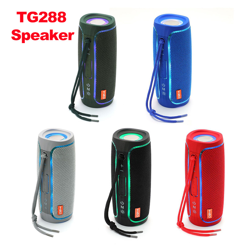 TG288無線藍牙兼容音箱便攜音柱防水立體聲低音炮箱支持TF卡調頻收音機擴音器
