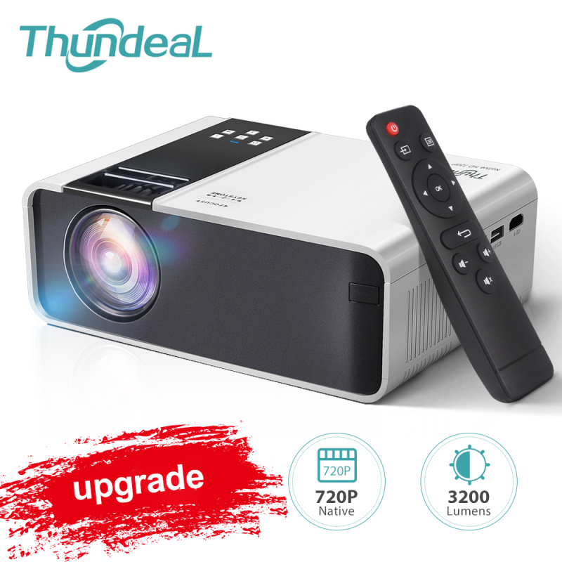 投影機ThundeaL HD Mini Projector TD90 Native 1280 x 720P LED Android WiFi Projector Video Home Cinema 3D Smart Movie Game Proyector