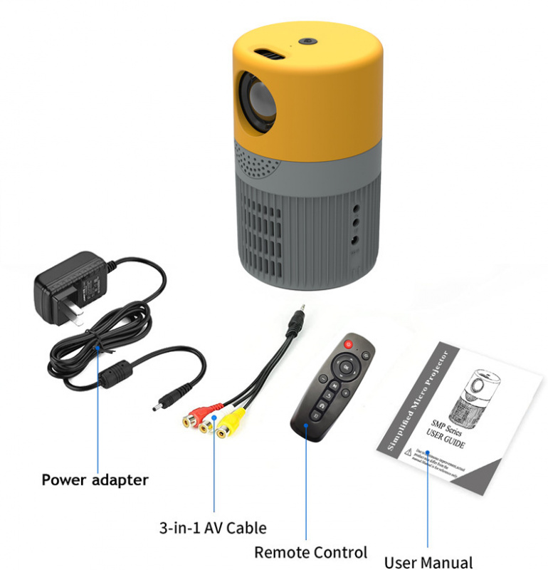投影機Salange P400 Mini Projector LED Portable Video Proyector 480 360P Compatible with HDMI TV Stick Home Media Player for Children