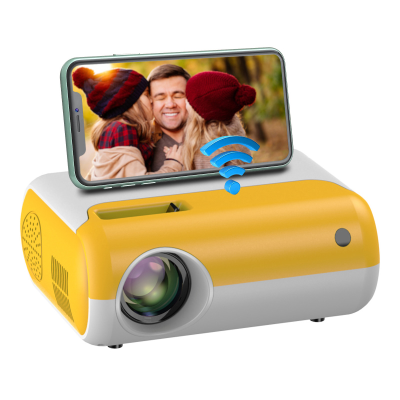 投影機Salange Mini Projector P80 Support 1080p 3800 Lumens Mini WiFi Projector Miracast Video Beamer Home Cinema Movie LED Projetor
