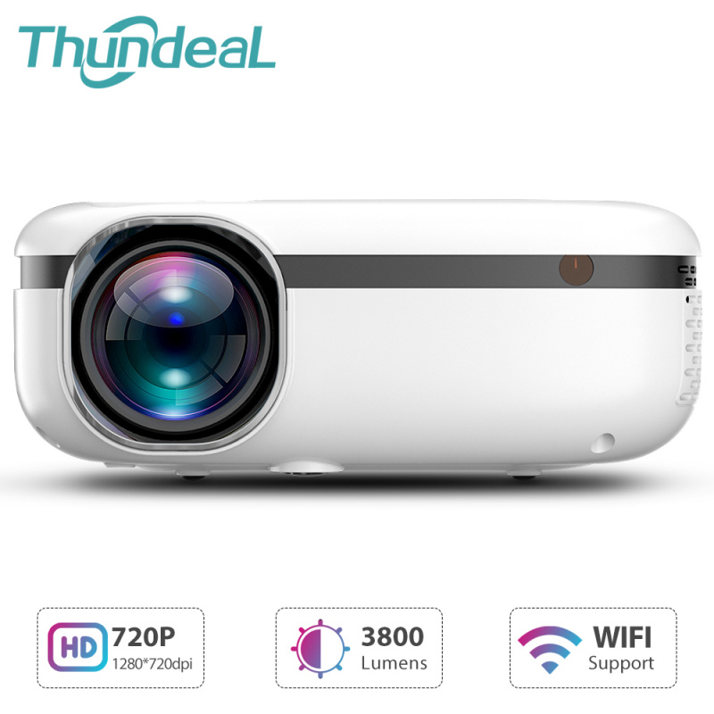 投影機ThundeaL TD92 WiFi Mini Projector for 1080P Video Beamer Smart Phone Mirroring Airplay Portable LED Home Theater 720P Projector
