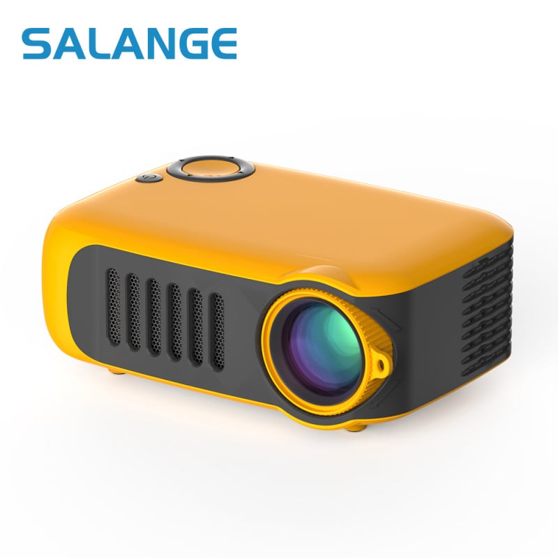 投影機Salange Mini Projector A2000 360 240 1080P Supported 3.5mm Portable USB Video Proyector Home Media Player Kids Gift Movie Beamer