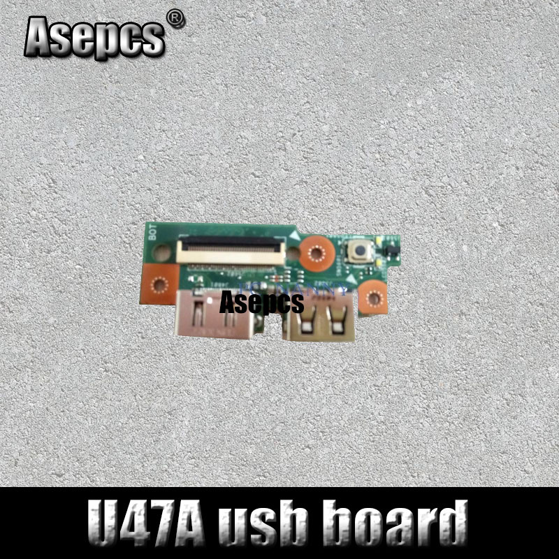 筆記本電腦For Asus U47VC USB POWER VGA BOARD U47VC_AEDIA_BOARO WORKS
