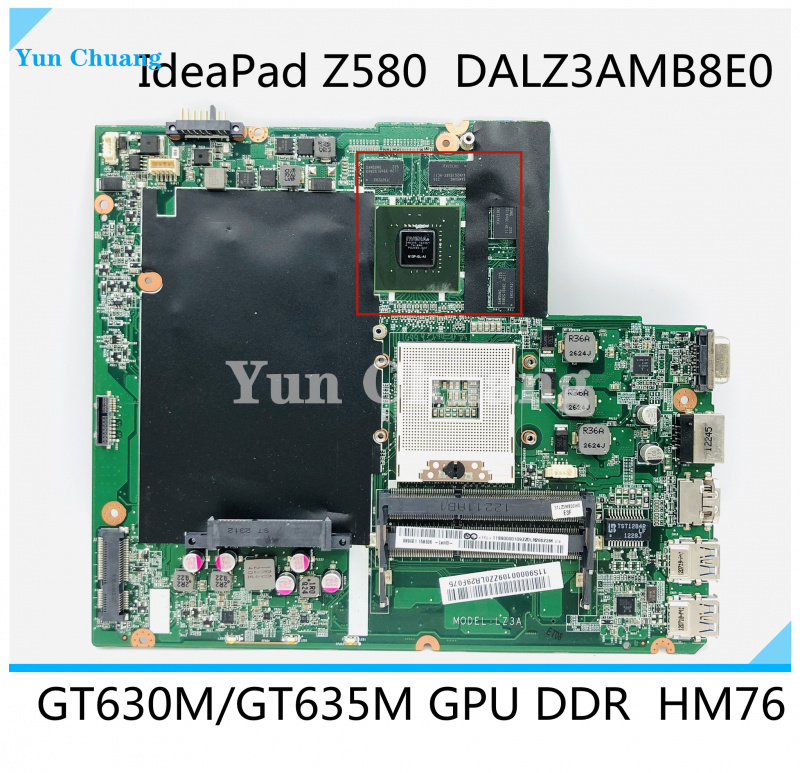 筆記本電腦Z580 DALZ3AMB8E0 mainboard For Lenovo Z580 laptop motherboard HM76 USB3.0 GT630M GT635M GPU DDR3 Test work 100%