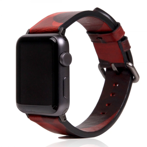 韓國SLG DESIGN CAMO APPLE WATCH 迷彩真皮錶帶 （Apple Watch 1to4 42/44mm）現貨