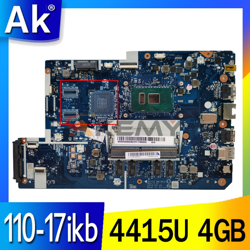 筆記本電腦DG710 NM-B031 Main board For lenovo ideapad 110-17ikb 17.3 Inch laptop motherboard 4415U 4GB RAM works
