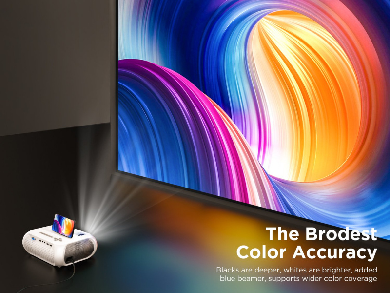 投影機BOMAKER LED 投影儀 Android 10.0 WIFI 全高清支持 1080P 300 英寸大屏幕投影儀 3D 家庭影院智能視頻投影儀