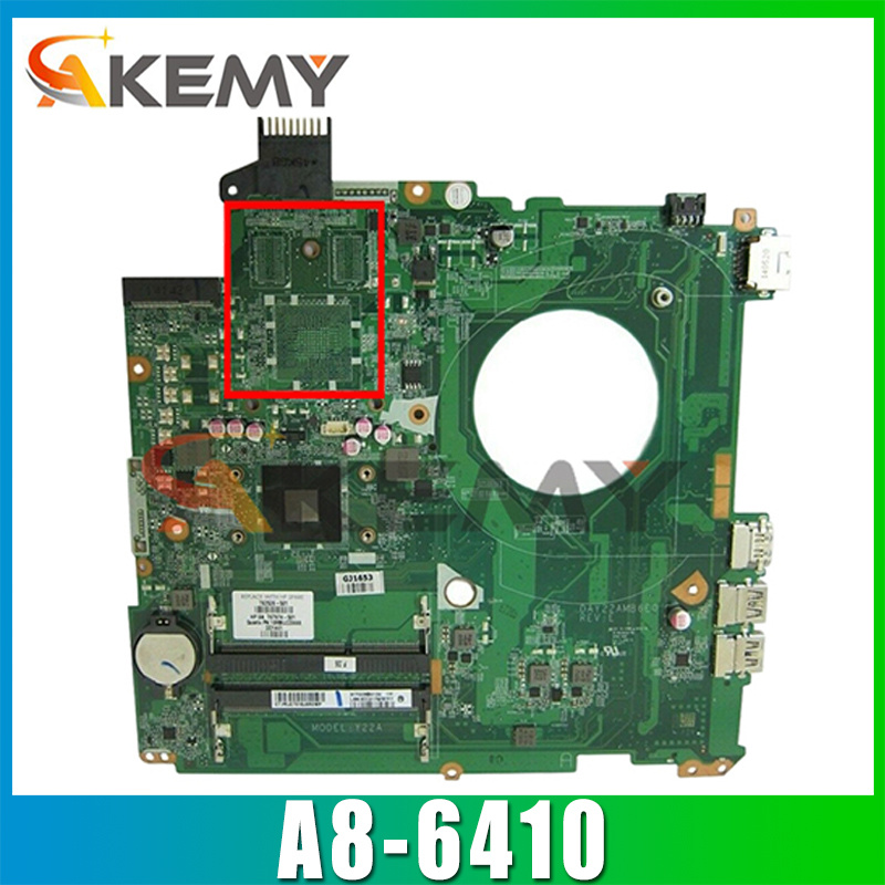 筆記本電腦AKemy Laptop motherboard For HP Pavilion 15-P Core A8-6410 Mainboard DAY22AMB6E0 762526-001 762526-501 AM6410