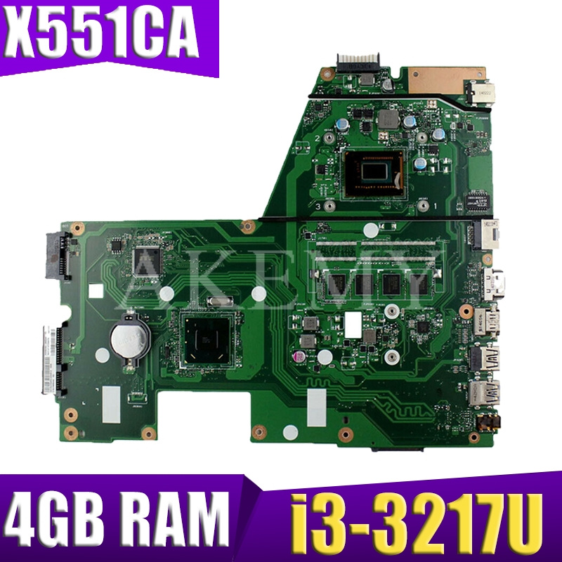 筆記本電腦Akemy For ASUS X551CA X551C F551C laptop motherboard i3-3217U 4GB RAM 100% testedwork original mainboard