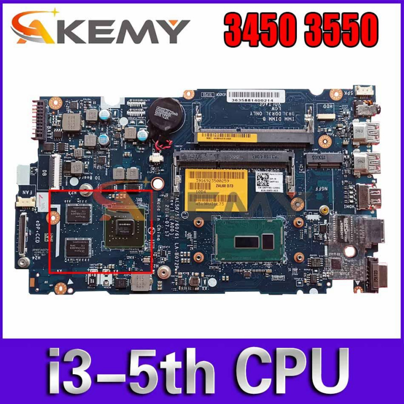 筆記本電腦Akemy 全新 LA-B072P 適用於戴爾 Latitude 3450 3550 筆記本電腦主板 i3-5th CPU 830M 2GB CN-076F94 76F94 主板 100% 已測試