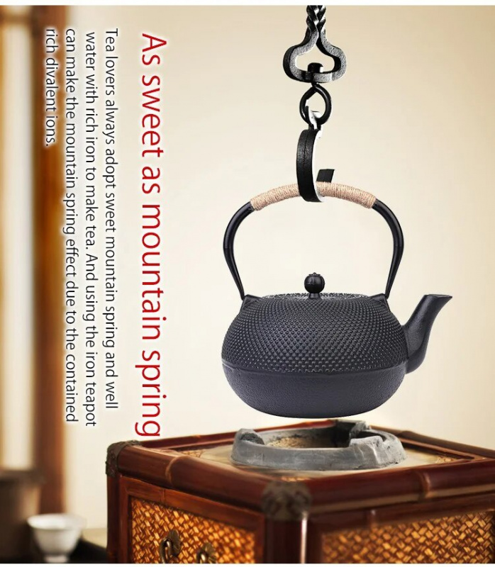 泡茶壺日本鐵盒茶壺古董鑄鐵茶壺開水水壺裝飾擺件