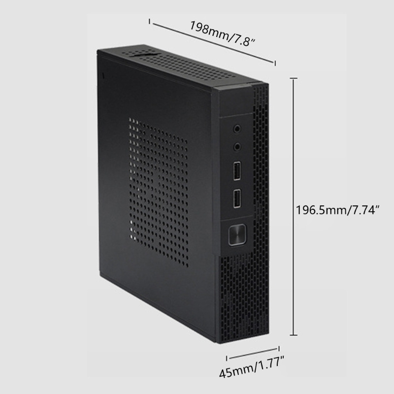 電腦伺服器2022 新款 Mini-ITX 機箱 HTPC 機箱適用於 ITX 主板家庭影院電腦盒 DIY 桌面機箱監控服務器盒