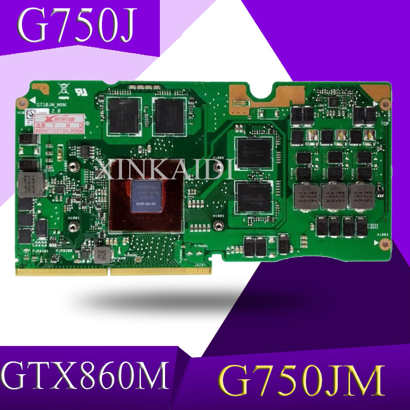 筆記本電腦新凱迪 N15-GX-A2 VGA 適用於華碩 G750J GTX860M 筆記本顯卡 ROG G750J GeForce GTX860M 帶 2GB GDDR5 測試原裝