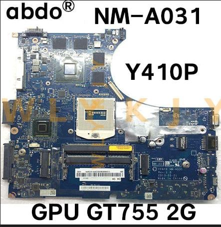 筆記本電腦適用於聯想 Y410P 筆記本電腦主板 VIQY0 NM-A031 主板 PGA947 HM87 GPU GT750 GT755 2GB 測試 100% 工作