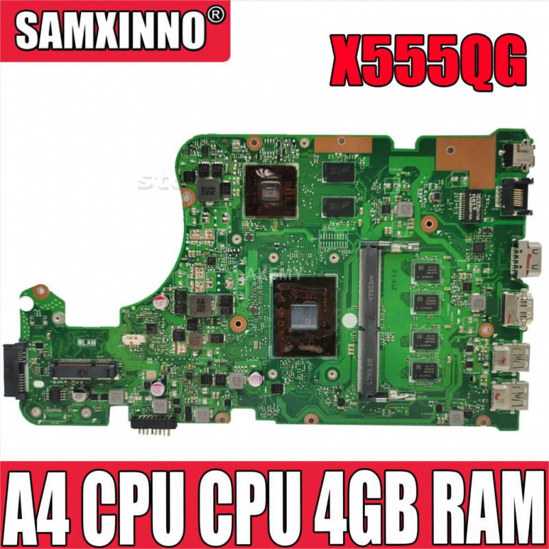 筆記本電腦SAMXINNO For Asus A555Q X555QG X555BP X555B 筆記本電腦主板 2GB 顯卡主板 A4 CPU CPU 4GB RAM