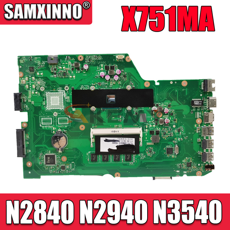 筆記本電腦X751MA Notebook Mainboard N2840 N2940 N3540 CPU 2GB 4GB RAM for ASUS K751M K751MA R752M R752MA X751MD X7