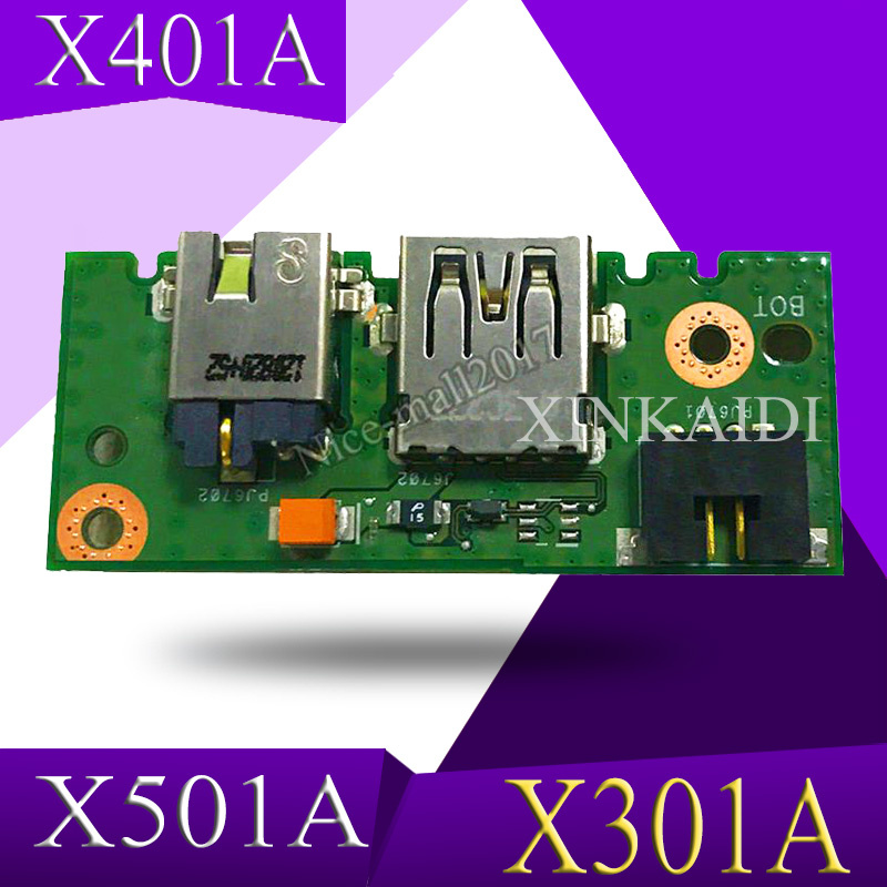 筆記本電腦新凱迪 X401A_IO BOARD REV2.0 適用於華碩 X301A X401A X501A 電源板 筆記本電腦音頻 USB IO 板接口板 測試良好