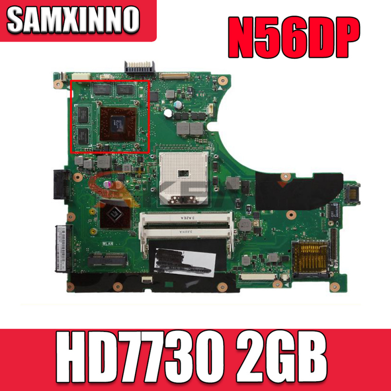 筆記本電腦N56DP 筆記本電腦主板 適用​​於華碩 N56DP N56D HD7730 2GB 筆記本主板 REV 2.0 216-0834065 DDR3