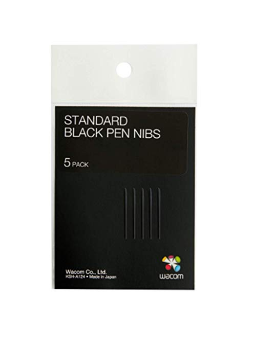Intuos4 Standard Black Pen Nibs (5 pcs) (Intuos 5 compatible)