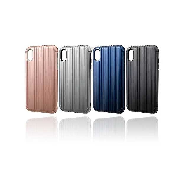【4色】GRAMAS COLORS "Rib" Hybrid case for iPhone XS Max