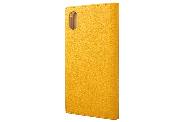 【4色】German Shurunken-calf Genuine Leather Book Case for iPhone X/XS/XR