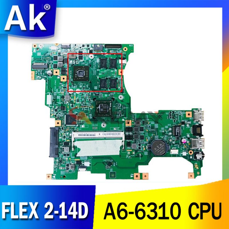 筆記本電腦適用於 LF145M MB 13287-1 448.00Y02.0011 適用於聯想 FLEX 2-14D 筆記本主板 集成 A6-6310 CPU DDR3 主板
