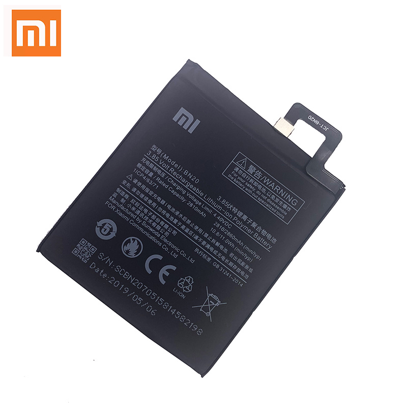 手機電池100% Orginal Xiao mi  BN20 2810mAh Battery For Xiaomi 5C Mi5C M5C High Quality Phone Replacement Batteries