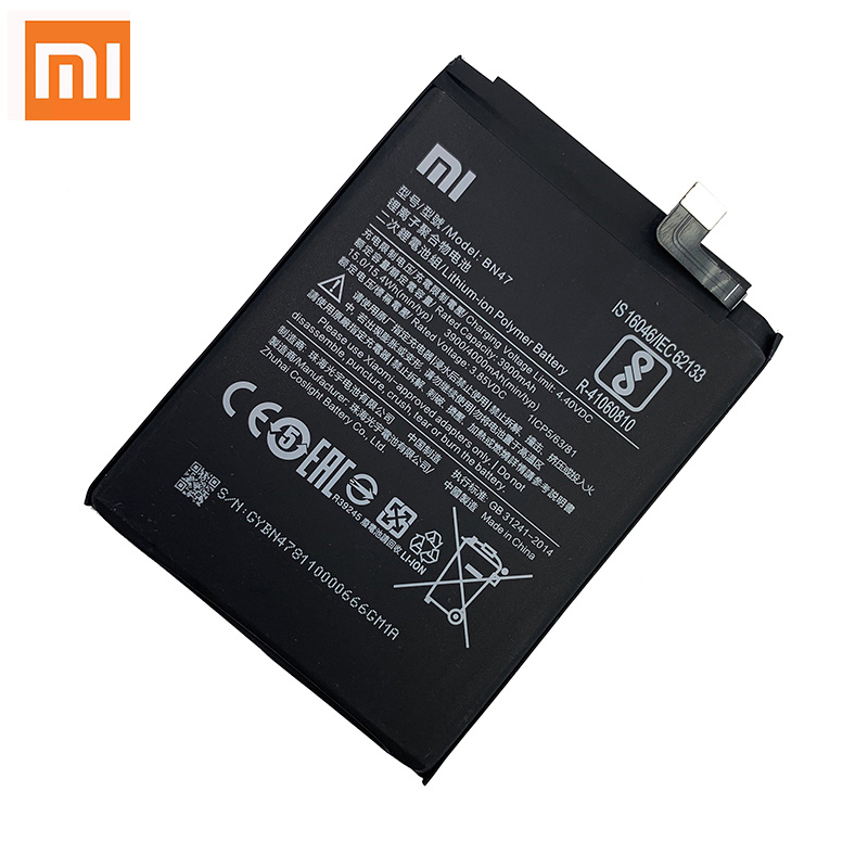 手機電池小米原裝手機電池 BN47 適用於小米 Redmi 6 Pro   Mi A2 Lite 高品質 4000mAh 手機更換電池