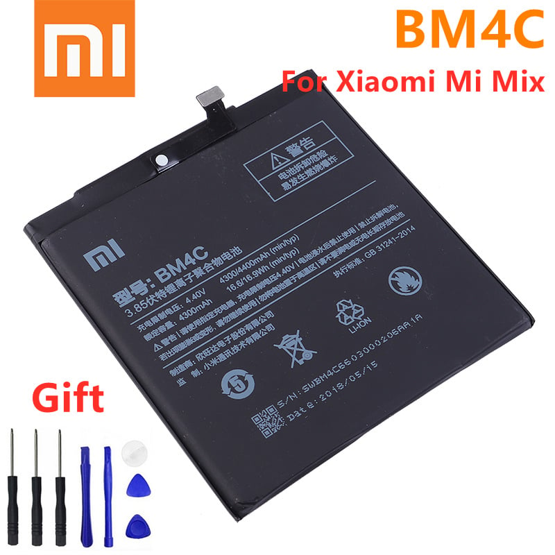 手機電池適用於 Mi Mix 電池的原裝手機電池 Xiaomi MiMix BM4C 更換電池 適用於小米 Mi Mix 4400mAh 的小米電池