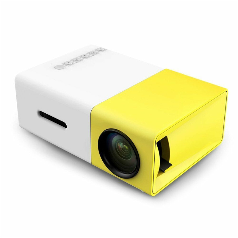 投影機全新 Led 投影儀 YG300 1080P 家庭影院影院投影儀 400 流明 USB 音頻 Hdmi 兼容高清全屏視頻媒體播放器