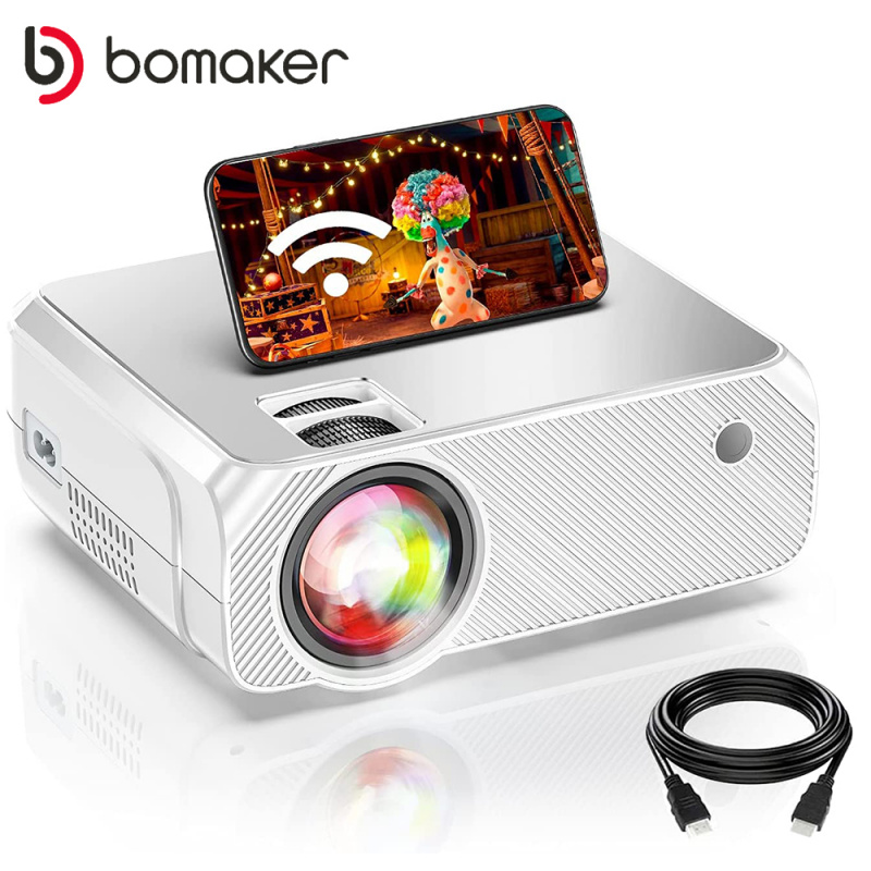 投影機BOMAKER LED 投影儀 Android 10.0 WIFI 全高清 1080P 支持 300 英寸大屏幕投影儀 家庭影院智能視頻投影儀