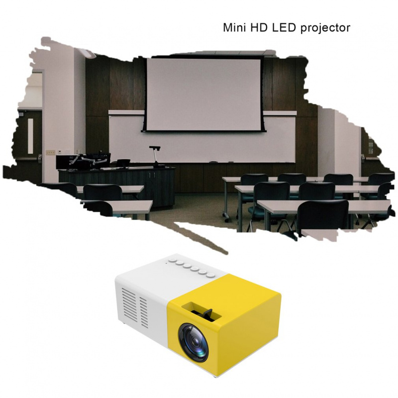 投影機便攜式投影儀 3D 高清 LED 家庭影院影院 1080p HDMI 兼容 USB 音頻投影儀 Yg300 迷你投影儀 Camara Masanori
