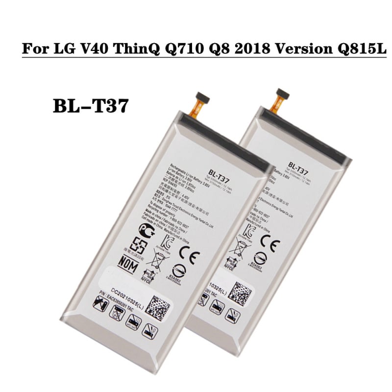 手機電池全新 3300mAh BLT37 BL-T37 電池適用於 LG V40 ThinQ Q710 Q8 2018 版 Q815L BL T37 高品質替換手機電池