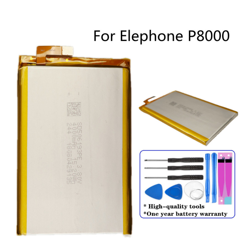 手機電池全新原裝 Elephone P8000 4165mAh 電池適用於 Elephone P8000 備用智能手機更換電池 + 工具