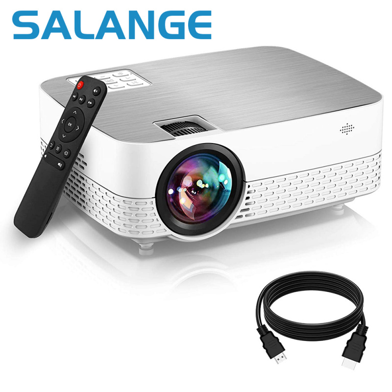 投影機Salange Q5 迷你投影儀 4500 流明支持全高清 1080P LED Proyector 大屏幕便攜式家庭影院智能視頻投影儀