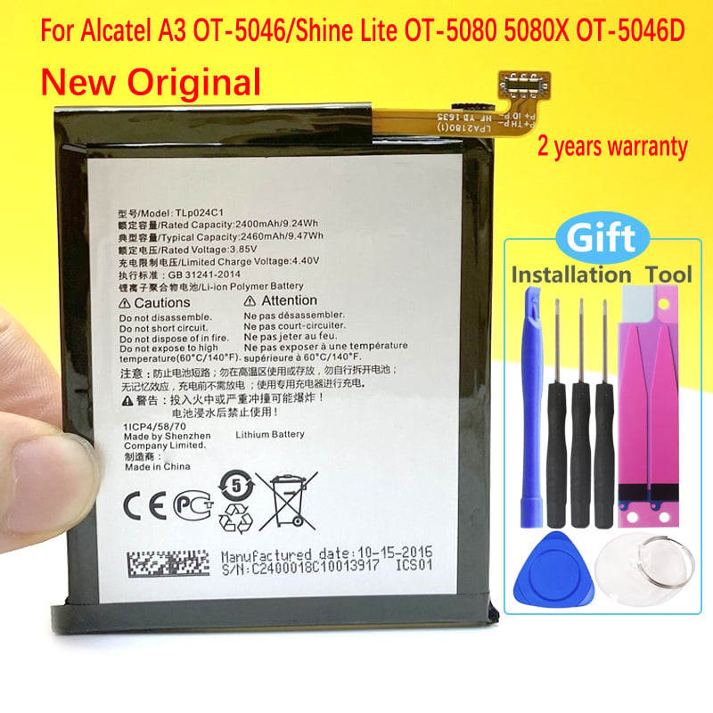 手機電池全新原裝阿爾卡特 A3 OT-5046 Shine Lite OT-5080 5080X OT-5046D OT-5046Y 5046D TLP024CJ TLP024CC 手機電池