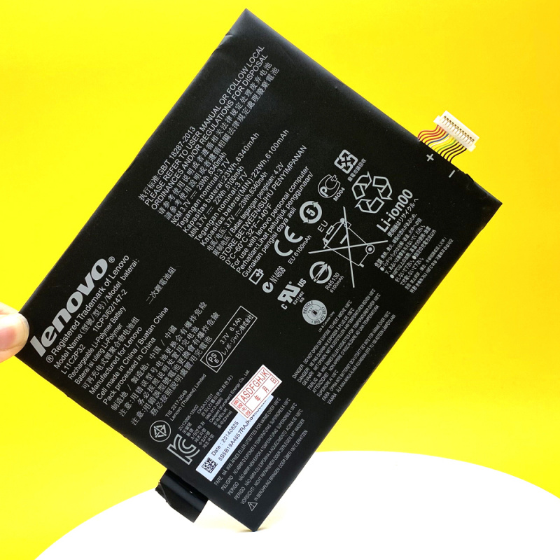 手機電池全新原裝 L11C2P32 6340mA 電池 適用於聯想 IdeaTad S6000 S6000-FH A7600 A7600-HV A7600-F A10-80 A10-80HC 手機