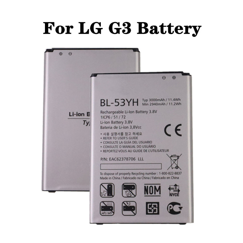 手機電池全新 BL53YH BL-53YH 電池 適用於 LG G3 VS985 D859 D858 D857 D855 D851 D850 D830 F470 F460 F400 F400L 3000mAh 手機電池