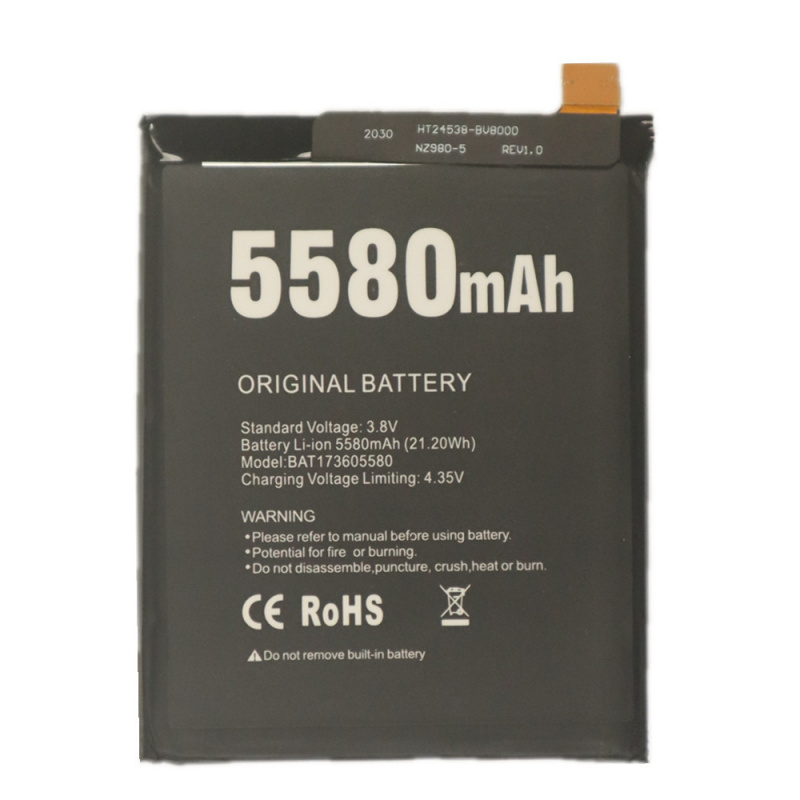 手機電池全新 5580mAh BAT17M15580 BAT173605580 電池適用於 Doogee S60   S60 Lite 手機更換電池 Bateria 有貨