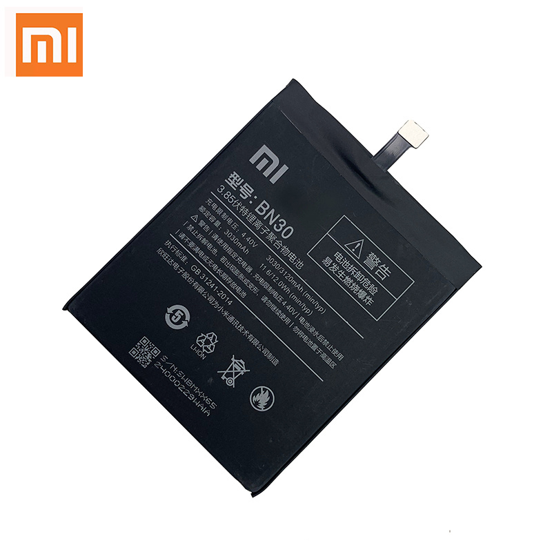 手機電池小米原裝手機電池 BN30 適用於小米 Redmi 4A Mi4A M4A 高品質 3120mAh 手機更換電池