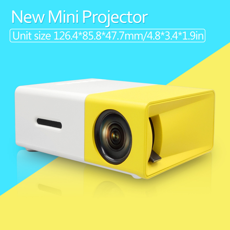 投影機Progaga YG300 Pro 投影儀 LED 迷你用於全高清 1080P 3D 投影儀 HDMI USB 音頻便攜式家庭影院媒體視頻播放器