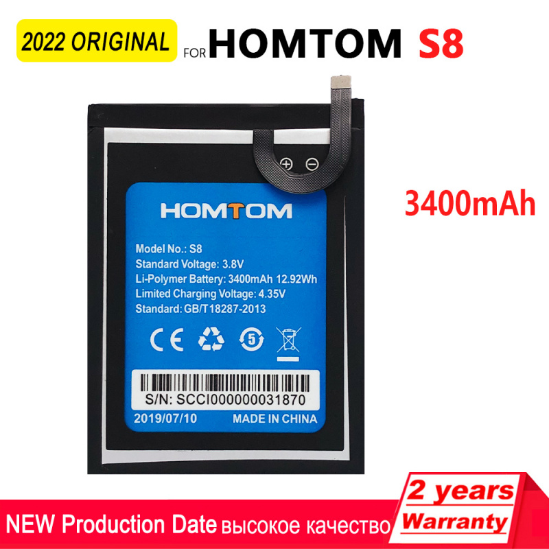 手機電池100% 原裝可充電手機電池適用於 Homtom HT50 HT70 S8 S55 S99 高品質電池帶跟踪號