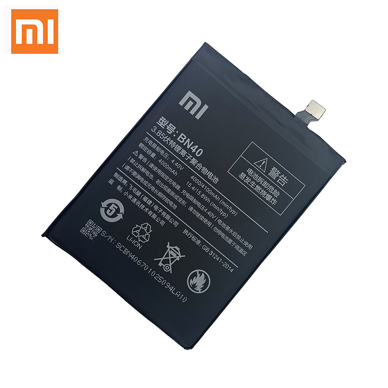手機電池小米原裝手機電池 BN40 適用於小米 Redmi 4 Pro Prime 3G RAM 32G ROM 高品質 4100mAh 手機更換電池