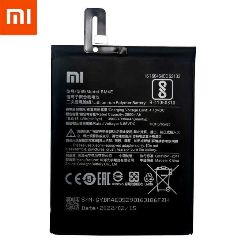 手機電池2022 年小米原裝手機電池 BM4E 適用於小米 Mi Pocophone Poco F1 4000mAh 更換電池免費工具