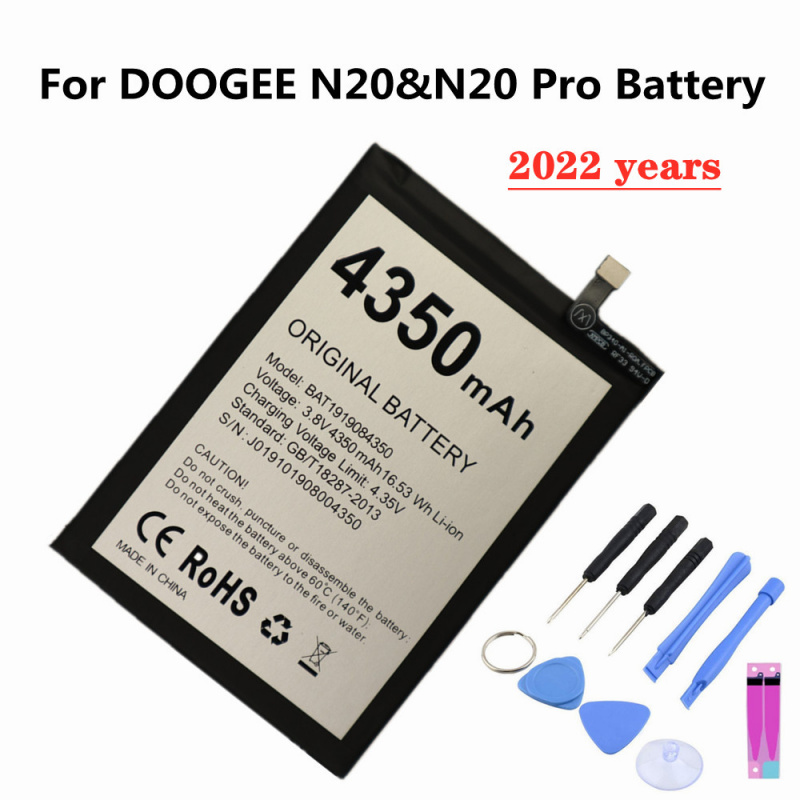 手機電池全新高品質 4350mAh BAT1919084350 電池適用於 Doogee N20 N20Pro N20 Pro 手機電池 Bateria 電池 + 工具