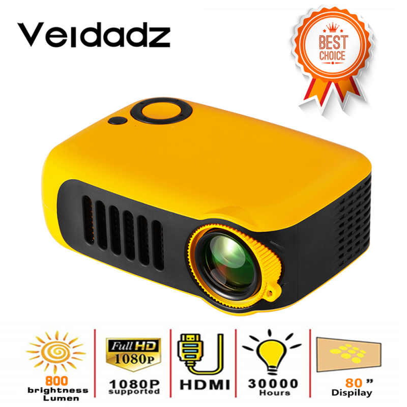 投影機VEIDADZ 全新 A2000 迷你投影儀 320x240 像素 800 流明便攜式 LED 投影儀家用多媒體視頻播放器內置揚聲器